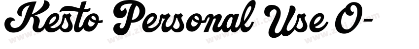 Kesto Personal Use O字体转换